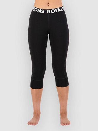 Mons Royale Merino Cascade Flex 3/4 Legging Funktionshose schwarz