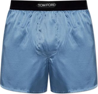 Tom Ford Zijden Boxershorts - Heren - Onderbroek - Blauw - XL - Ondergoed