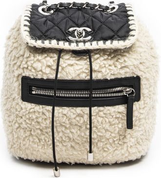 Chanel Pre-owned Womens Coco Neige Flap Backpack - Ivory - One Size