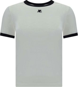 Courr&egrave;ges Courr&egrave;ges Witte Katoenen T-Shirt