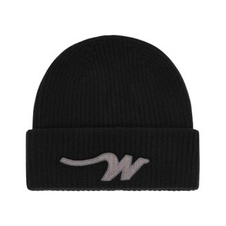 Max Mara Wollen Beanie Muts met Verstelbare Rand - Dames - Hoeden - Zwart - ONE Size - Wol - Accessoires