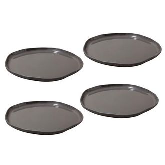 Be Home Tam Stoneware Flat Dinner Plate - Set of 4 in Slate at Nordstrom