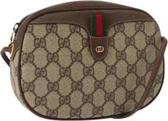 Gucci Pre-owned Cross Body Bags, female, Beige, Size: ONE SIZE Pre-owned Vintage GG Shoulder Bag