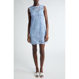 Dolce & Gabbana Sleeveless Lace Minidress in F3981 Glicine Viola Chiari at Nordstrom, Size 2 Us