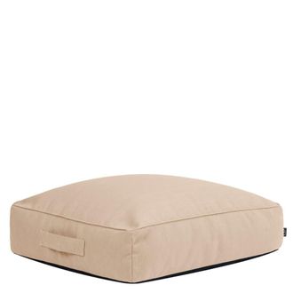 Icon Brand Puf coj&iacute;n de suelo para exterior en olefina impermeable beige