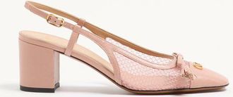 Valentino Garavani Valet Du Roi Slingback Pump in Mesh and Kidskin 60MM Wo