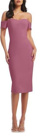 Dress The Population Bailey Off the Shoulder Body-Con Dress in Orchid at Nordstrom Rack, Size Xx-Small