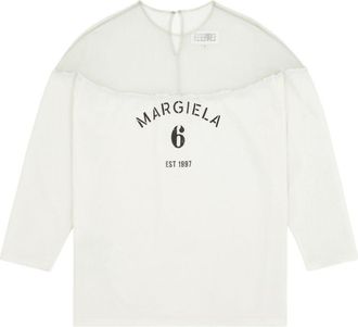 Maison Margiela Mm6 Maison Margiela Womens Logo Cotton T-Shirt