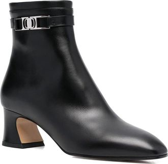Ferragamo Vara Chain Leather Bootie