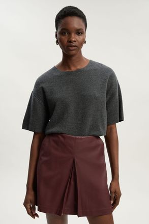 Karen Millen Womens Faux Leather Skort - Red - Size 12 UK