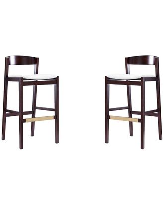 Manhattan Comfort Set of 2 Klismos Bar Stools
