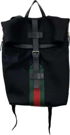Gucci Black Canvas Backpack (Pre-Owned)