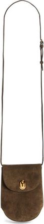 Savette Tondo Suede Crossbody Pouch in Mink at Nordstrom