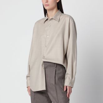 Auralee Camicia beige in lana