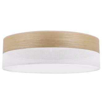 OEM L&aacute;mpara De Techo De Plexi De Madera Blanca 50cm Roble Dorado