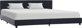 vidaXL Estructura De Cama De Cuero Sint&eacute;tico Negro 180x200 Cm Vidaxl