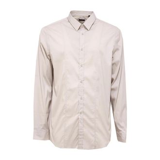Paolo Pecora Camicia Collo Francese Light Shirt - Heren - Casual Overhemden - Beige - 3XL - Overhemden