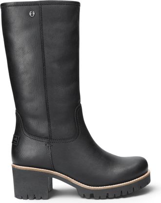 Panama Jack Panama Jack Womens Black Leather Waterproof Heeled High Winter Boots - Patricia B17