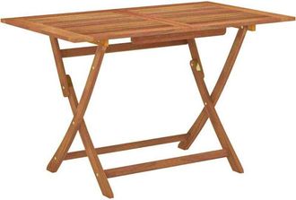 vidaXL Folding Garden Table 120x70x75 cm Solid Eucalyptus Wood vidaXL