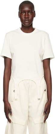 Tシャツ・カットソー DION LEE C5000P22 WHITE Shirts White 'DLE' T-Shirt by Dion Lee on Sale
