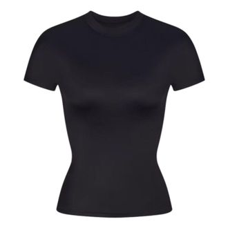 Nike (WMNS) Nike x SKIMS Shine Mock-Neck Short-Sleeve Top Obsidian TPTSH2714-OBD