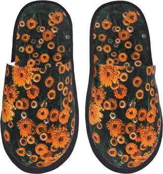 Generic Slippers For Women Daisies Print Slippers Soft Anti-Skid Shoes For Indoor Outdoor, For Hotel, Home, Travel, M