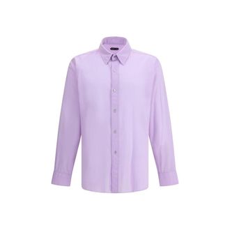 Tom Ford Purple Cotton Dress Mens Shirt
