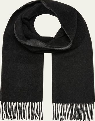 Neiman Marcus Mens Double-Face Cashmere Scarf