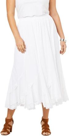 Roaman's Plus Size French Skirt in White at Nordstrom, Size 26