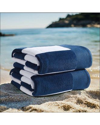 Oceanfront Resort Set Of 2 Cabana Stripe Beach Towels