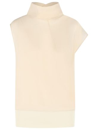 Sportmax Sportmax Grado tweedelige ecru blouse van katoenvoile