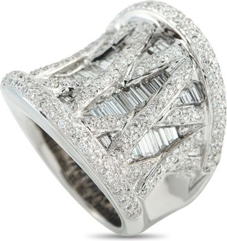 Luxury Bazaar 18K White Gold 5.0ct Diamond Ring MF15-122325