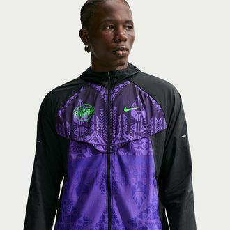 Nike Mens Stride Repel UV Protection Running Jacket in Purple | IQ0333-529