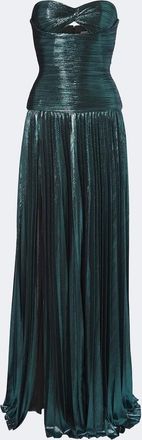 Retrof&ecirc;te Retrof&ecirc;te Monterey cutout strapless lam&eacute; bustier gown