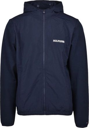 Tommy Hilfiger Blue Cotton Polyester Elastane Mens Zip-Up Sweatshirt