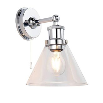 Netlighting CATANZARO Non Dimmable Stylish Contemporary Bathroom Glass Wall Lamp in Grey