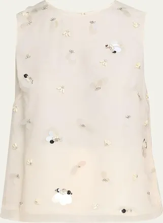 SIMKHAI Celia Sequined Sleeveless Top