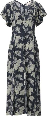 Ulla Johnson Kleedjes, Dames, Blauw, L, Bloemen Maxi Jurk