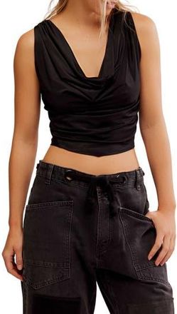 Free People City Nights Cowl Neck Sleeveless Top in Black at Nordstrom Rack, Size Medium