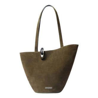 Jacquemus Tote Bags, female, Green, Size: ONE SIZE Borsa secchiello asimmetrica