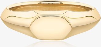 Lizzie Mandler 18K Yellow Gold Knife Edge Signet Ring - Mens - 18kt Yellow Gold