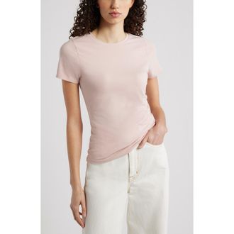 Nordstrom Pima Cotton Blend Crewneck T-Shirt in Pink Smoke at Nordstrom, Size Xx-Small