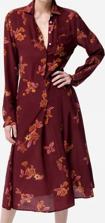 Vanessa Bruno Fresh Midi Dress In Burgundy
