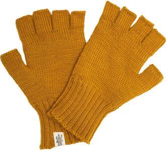 Nirvanna Designs Striped and Solid Fingerless Gloves in Honey at Nordstrom