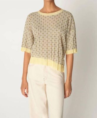 Cot&eacute;lac Victorine Sweater In Yellow Jacquard