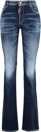 Dsquared2 Vintage Twiggy Jeans met koperen details - Dames - Bootcut Jeans - Blauw - L - Katoen - Jeans
