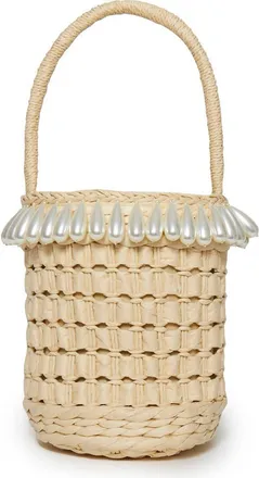 Lele Sadoughi Pearl Basket Tote in Natural 250 at Nordstrom