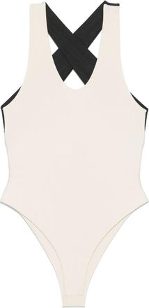 Forte_Forte Body con spalline incrociate - Toni neutri