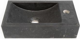 Saniclass Noche Fontein - 22x40x10cm - natuursteen donker