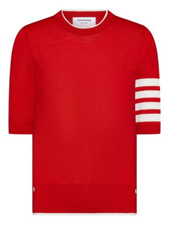 Thom Browne 4-bar short-sleeve T-shirt - Rosso